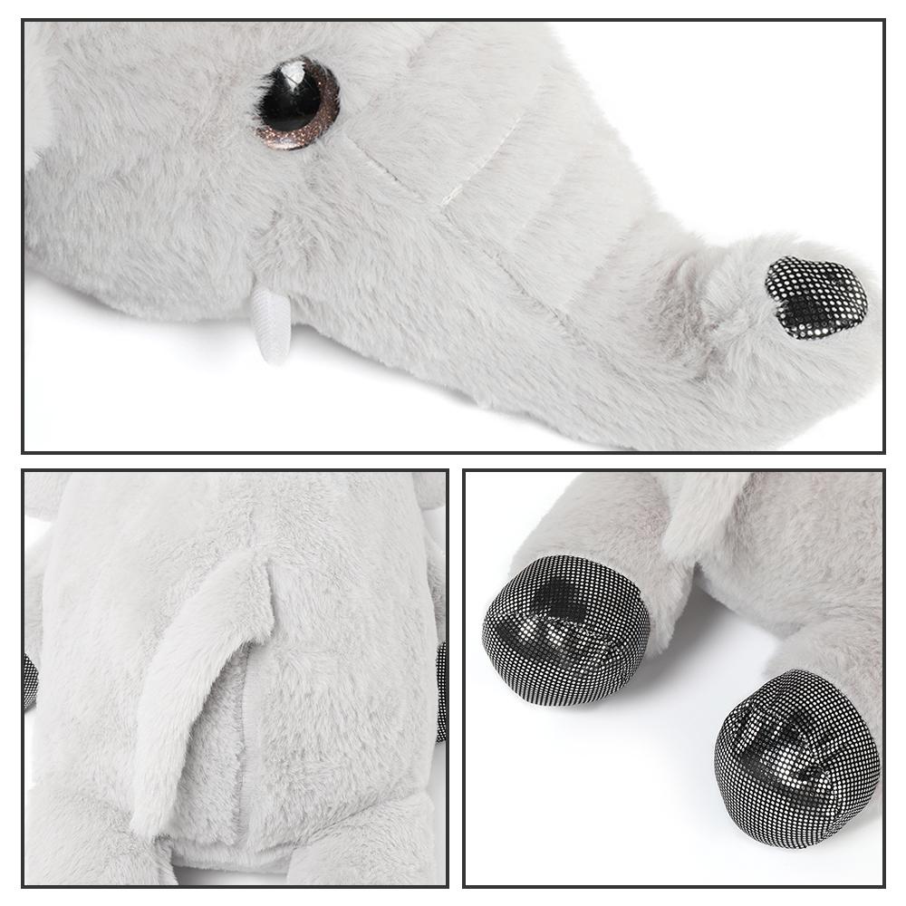 Elephant Stuffed Animal Toy, Gray, 24 Inches