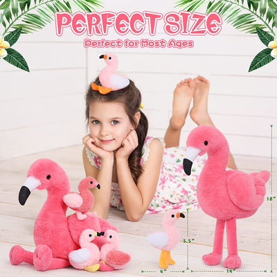Flamingo Stuffed Animal Toy Set, 18 Inches - MorisMos Stuffed Animals