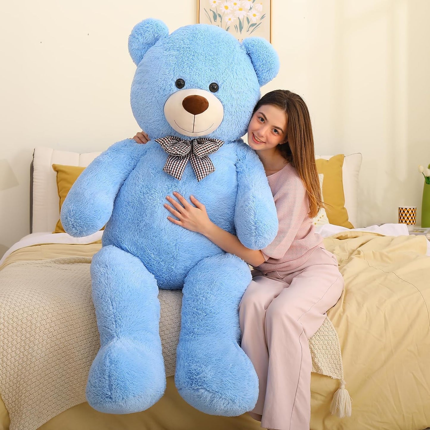 Giant Teddy Bear Stuffed Animal Toy, Blue, 55 Inches - MorisMos Plush Toys
