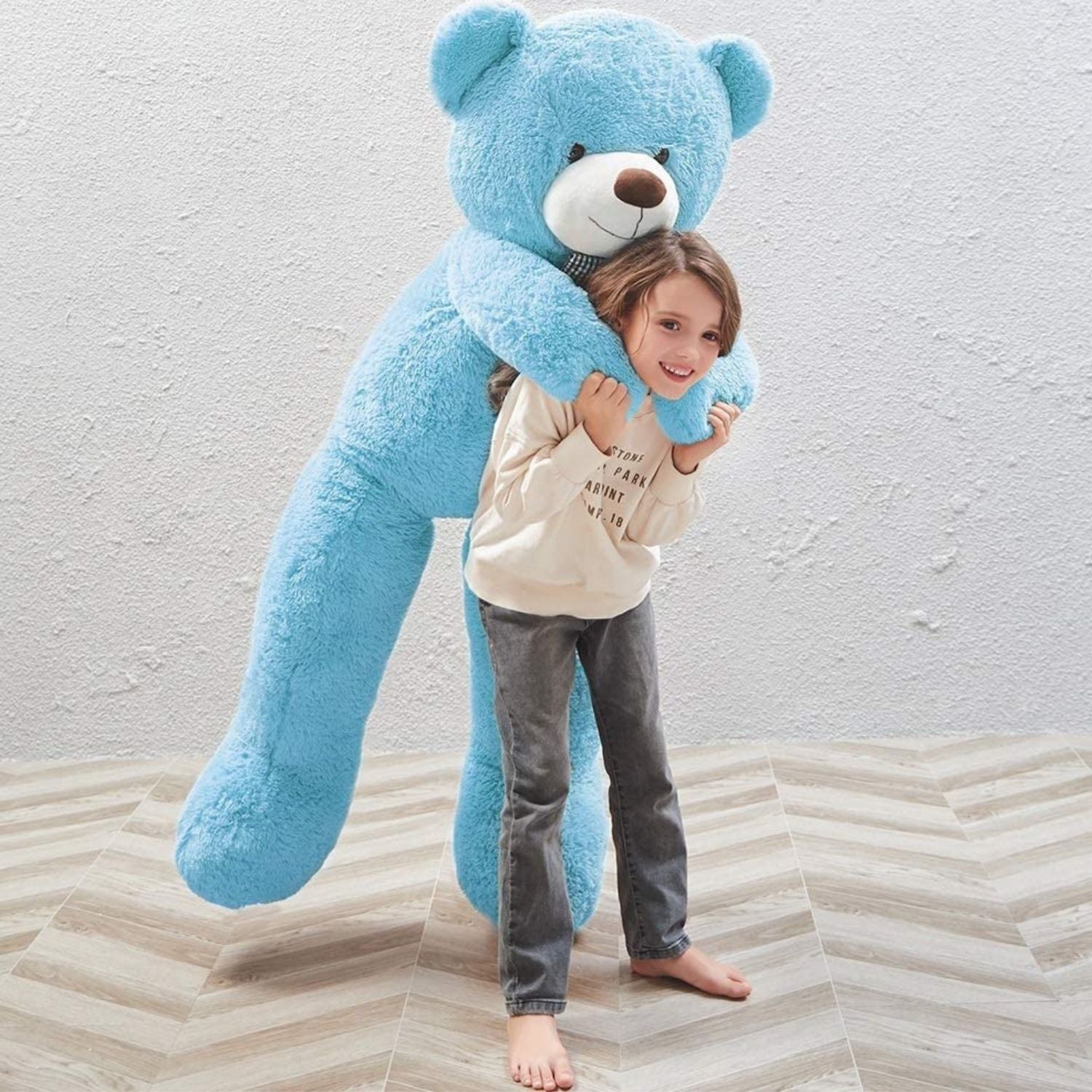 Giant Teddy Bear Stuffed Toy, Blue, 39/47/55/59 Inches