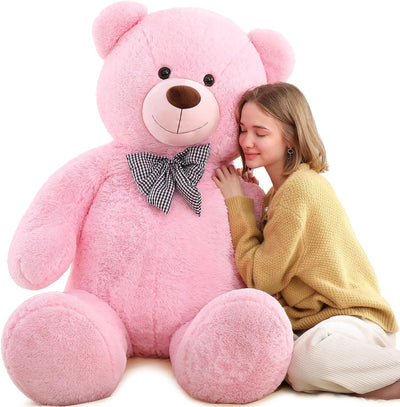 Giant Teddy Bear Stuffed Animal Toy, Pink, 55 Inches - MorisMos Plush Toys