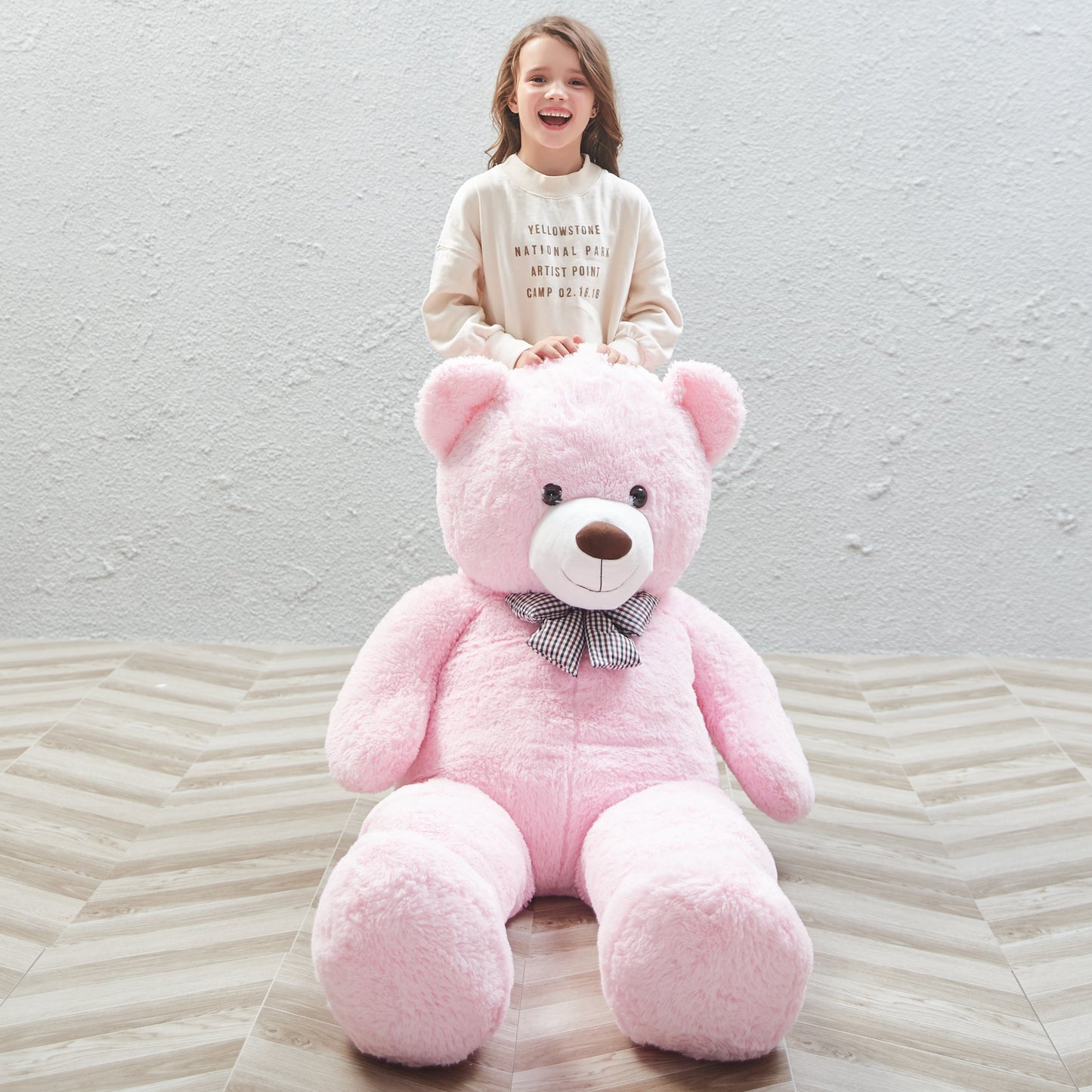 Giant Teddy Bear Stuffed Animal Toy, Pink, 39/47/55 Inches - MorisMos Stuffed Animals
