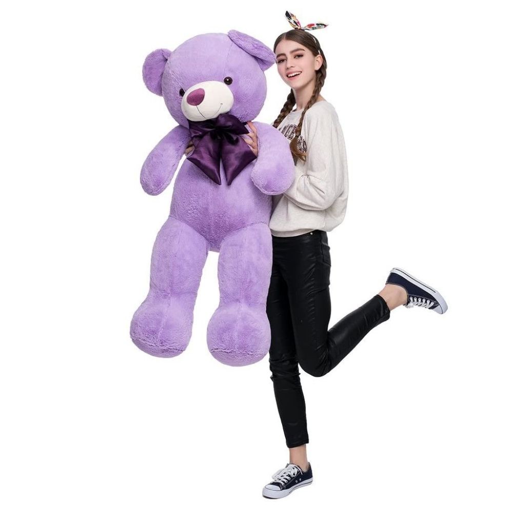 Giant Teddy Bear Stuffed Animal Toy, 47 Inches, Purple