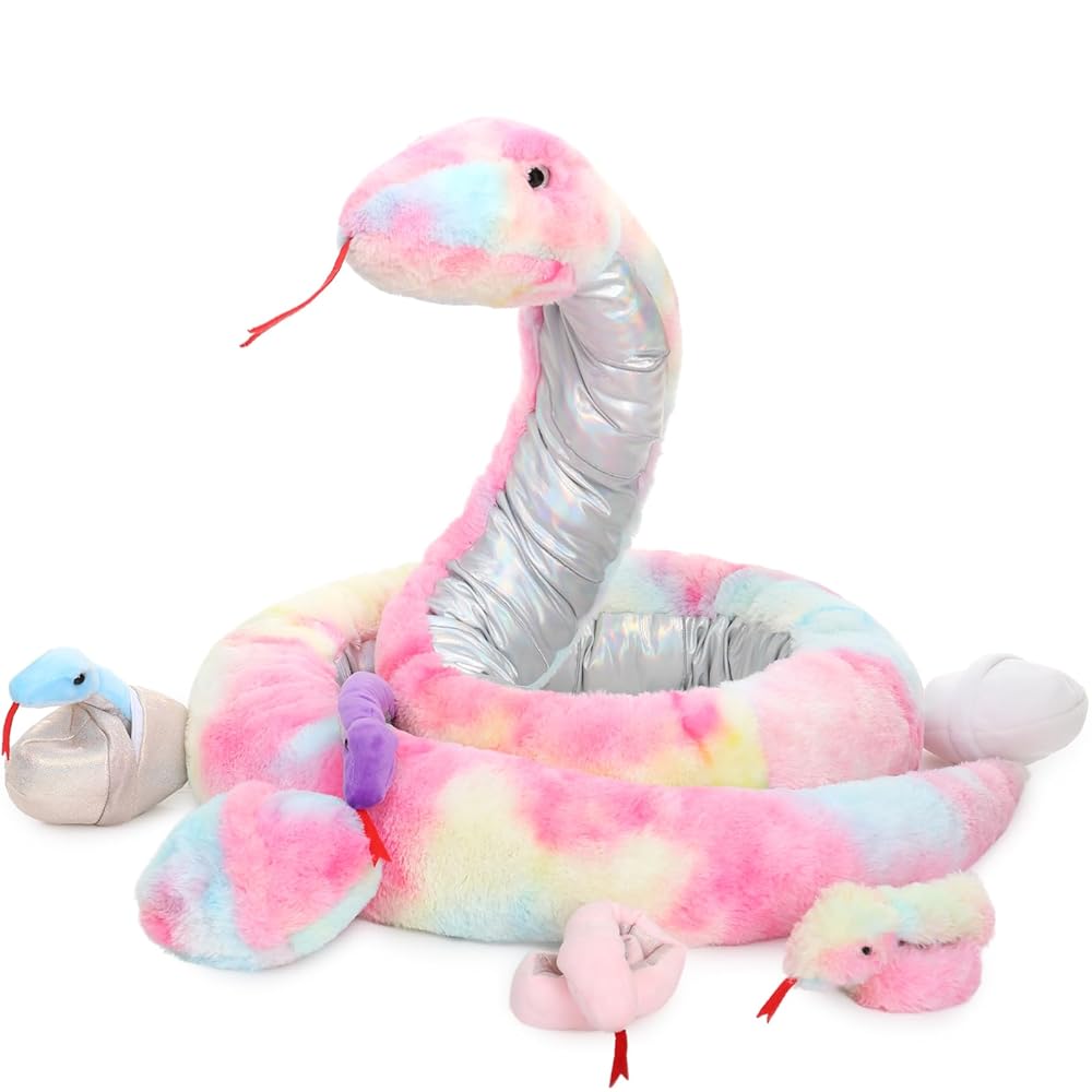 Snake Stuffed Animal Toy Set, Pink, 120 Inches