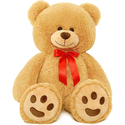 Giant Teddy Bear Plush Toy, Brown, 35.4 Inches - MorisMos Stuffed Animals