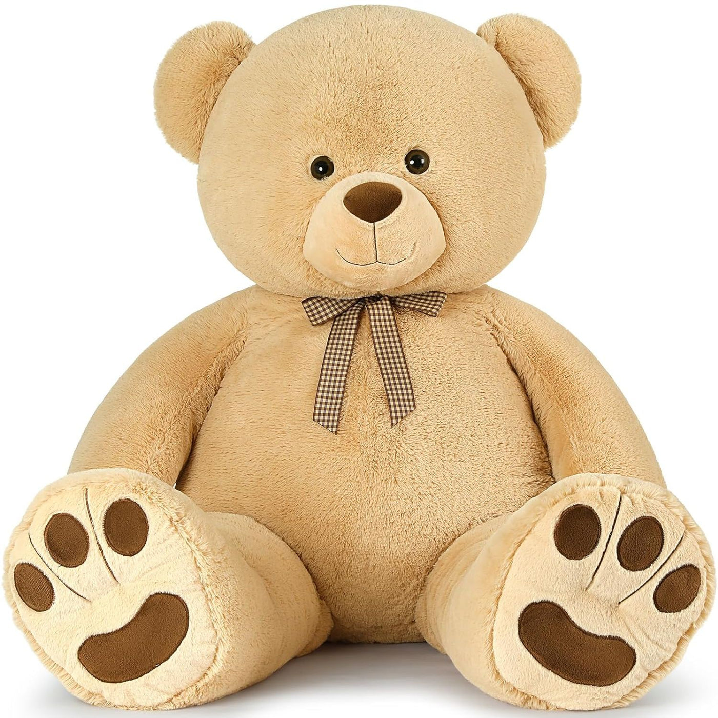 Giant Teddy Bear Plush Toy, Light Brown, 43/55 Inches - MorisMos Stuffed Animals