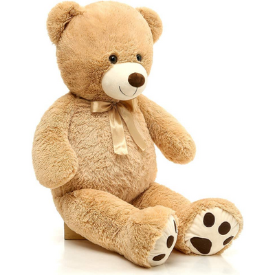 Giant Teddy Bear Plush Toy, Light Brown, 39/51 Inches - MorisMos Stuffed Animals
