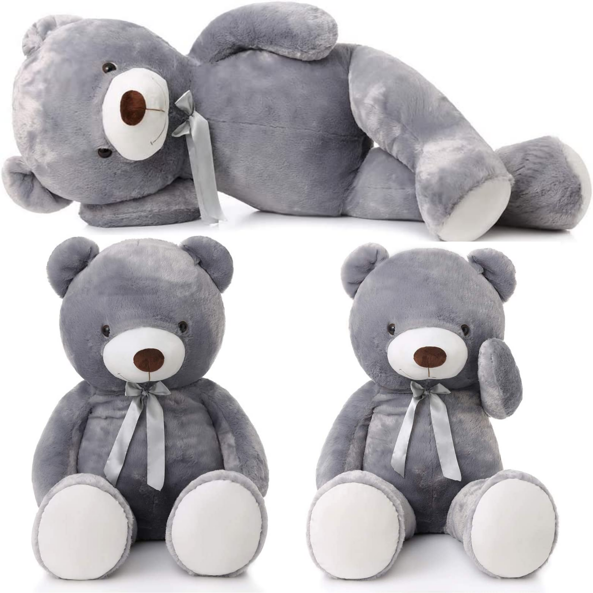 Giant Teddy Bear Stuffed Toy, 47 inch, Grey