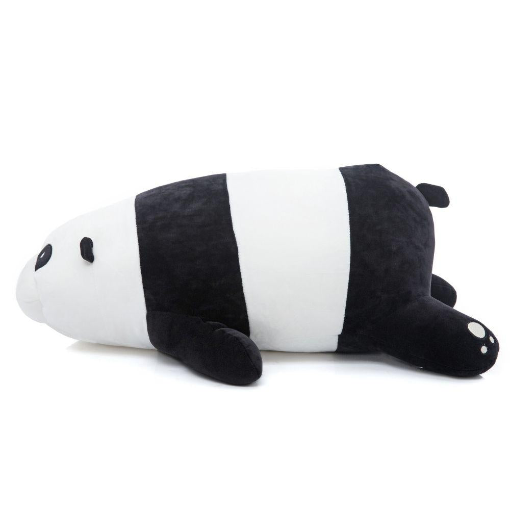 Oreiller de sieste en peluche Panda, noir et blanc, 27,5 pouces