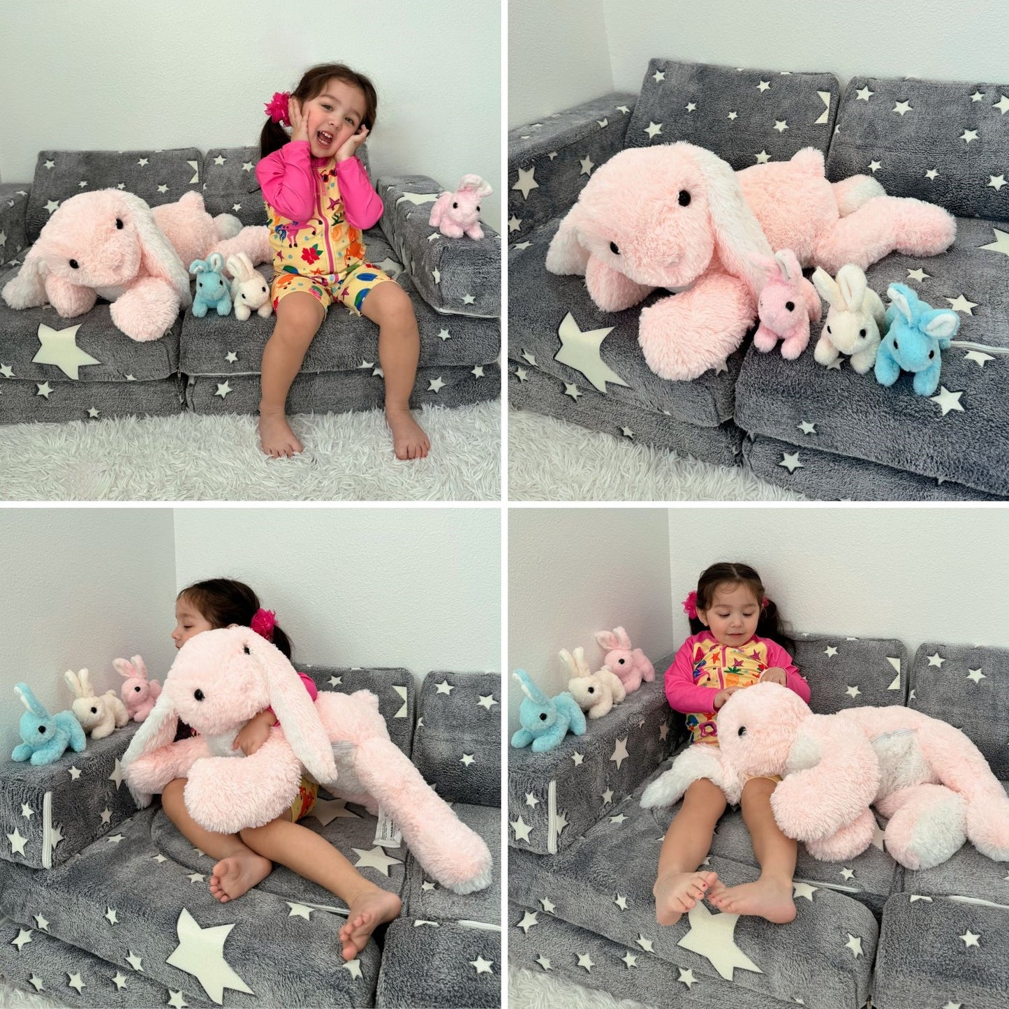 Bunny Stuffed Animal Toy Set, Pink, 24 Inches - MorisMos Plush Toys