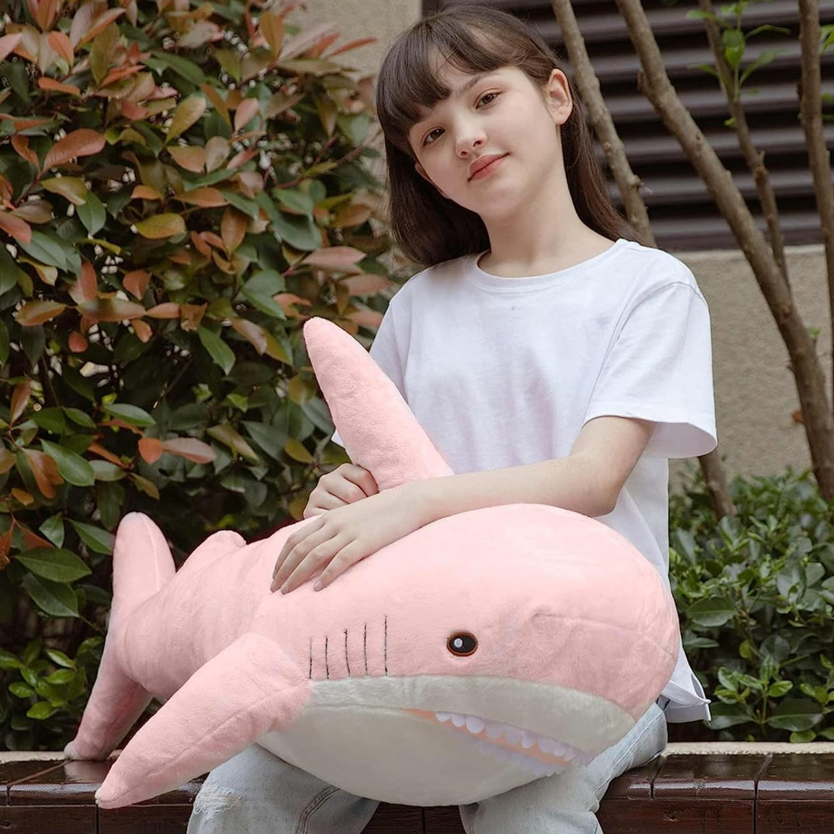 Giant Shark Plush Toy, Multicolor, 32/40 Inches – MorisMos Stuffed Animals