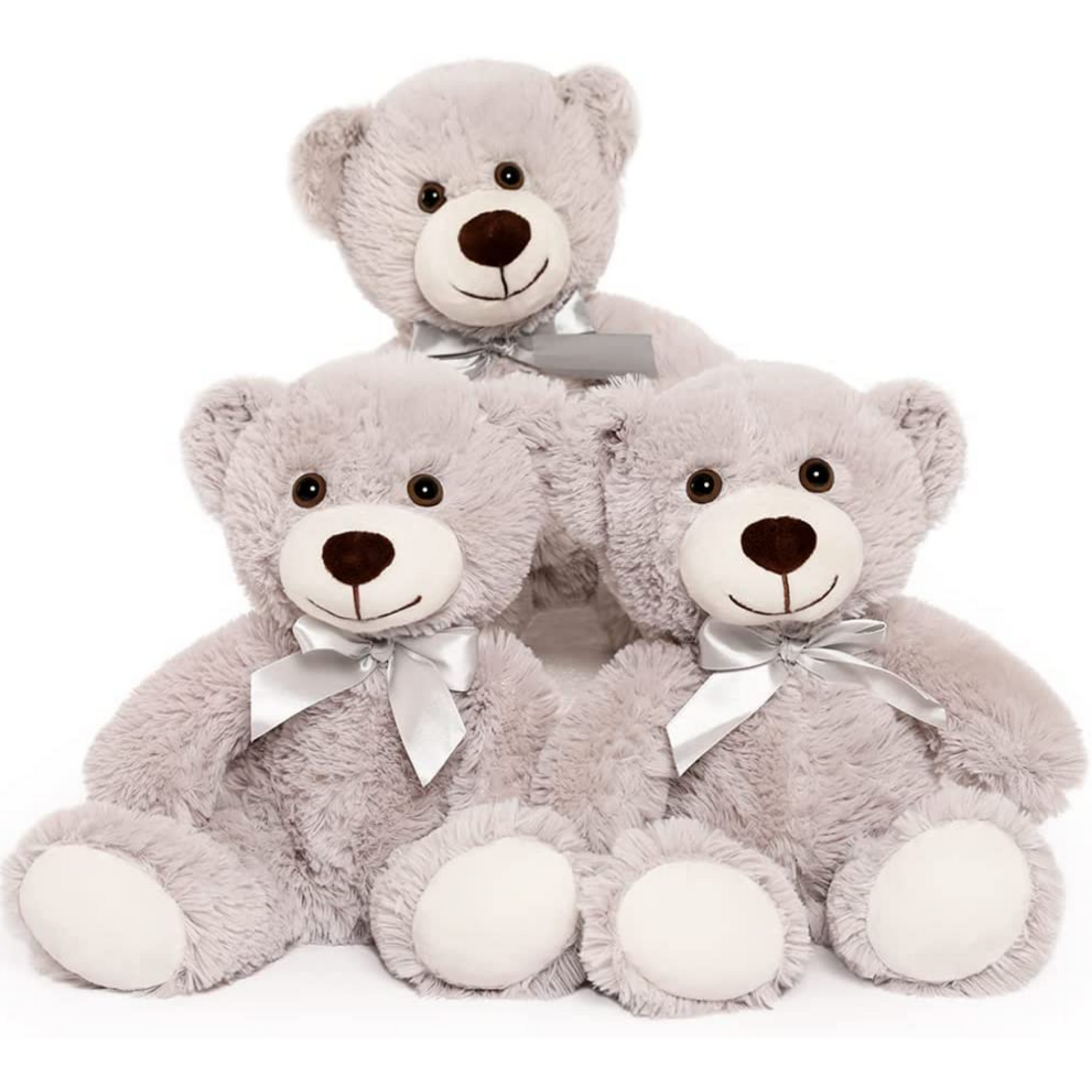 3-teilige Teddybären, Hellgrau, 13,8 Zoll