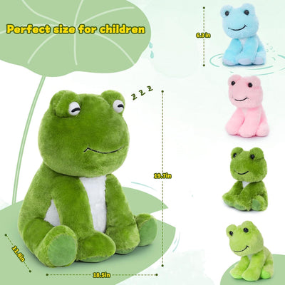Smiling Frog Stuffed Animal Toys, Green, 19.7 Inches