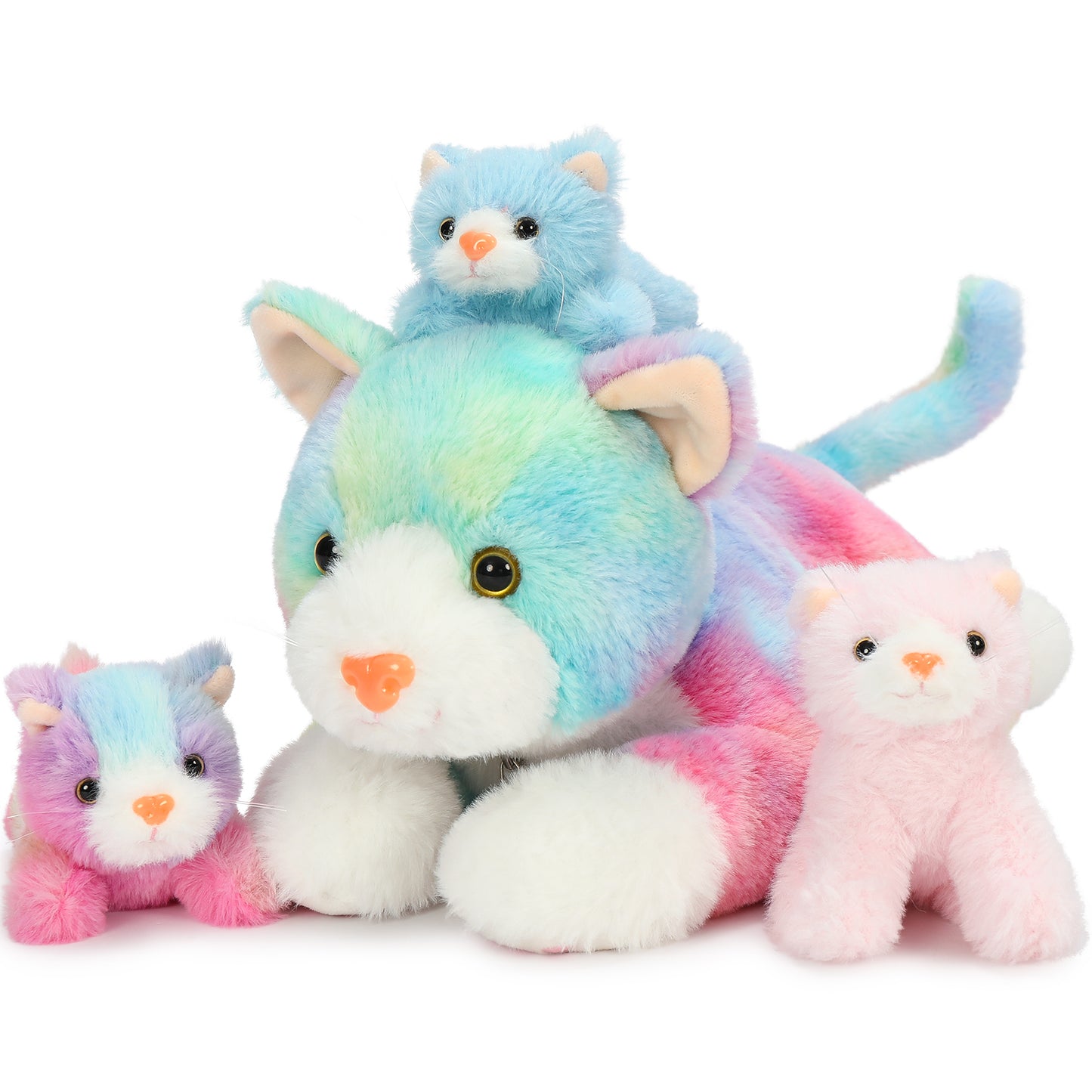 Ensemble de jouets en peluche pour chat, orange, 16 pouces