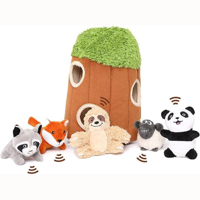 Treehouse with 5 Small Stuffed Animal Toys