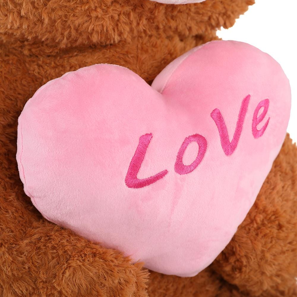 Valentine's Day Teddy Bear Plush Toy, Brown, 27 Inches