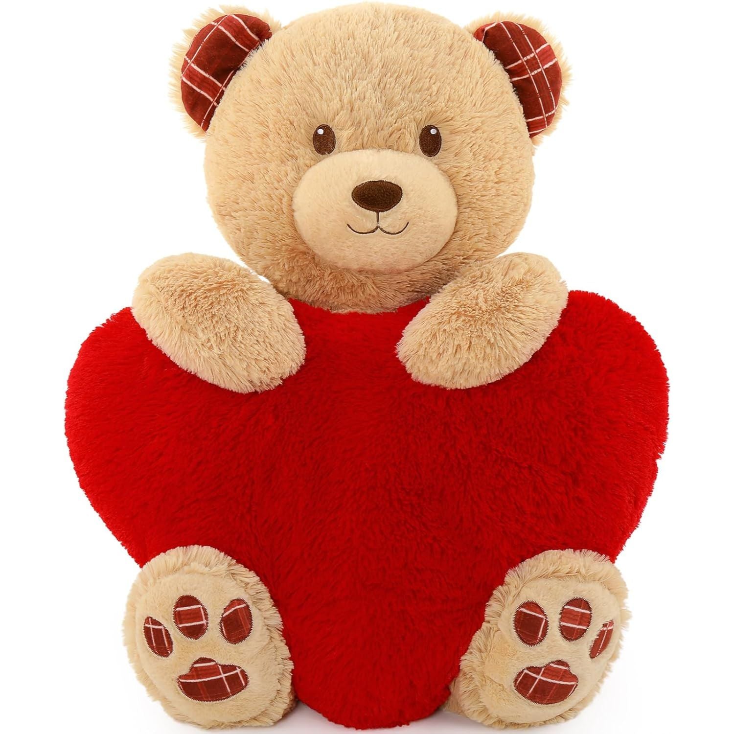 Valentine's Day Teddy Bear Plush Toy, Brown, 28 inches