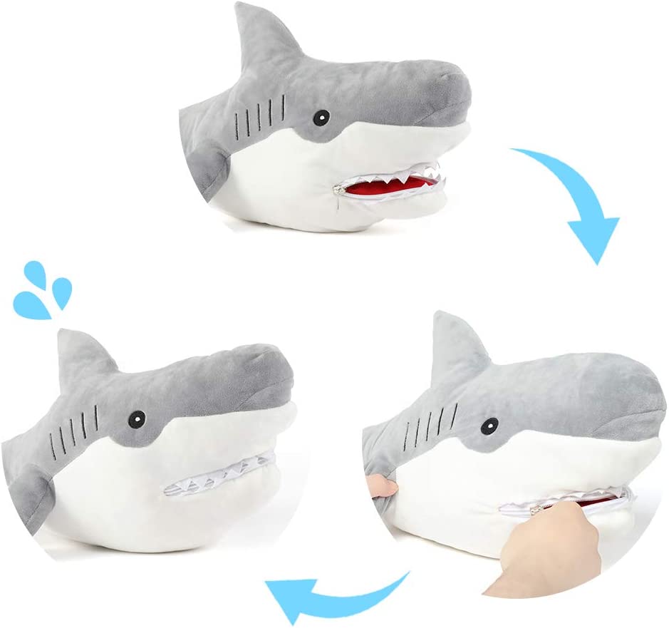 White Shark with 5 Little Sea Creatures, 23 Inches