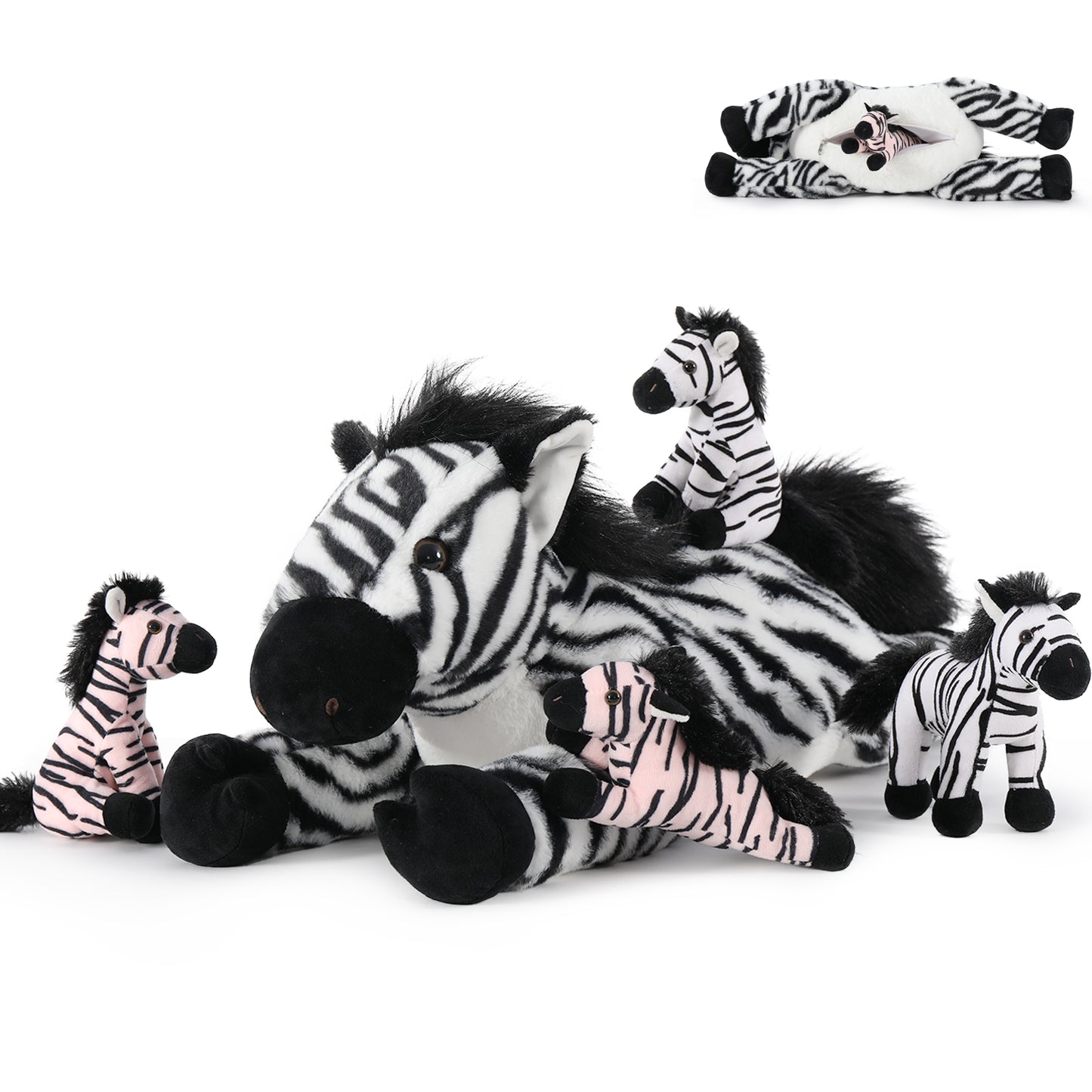 Zebra Stuffed Animal Plush Toys, 25.2 Inches - MorisMos Stuffed Animals