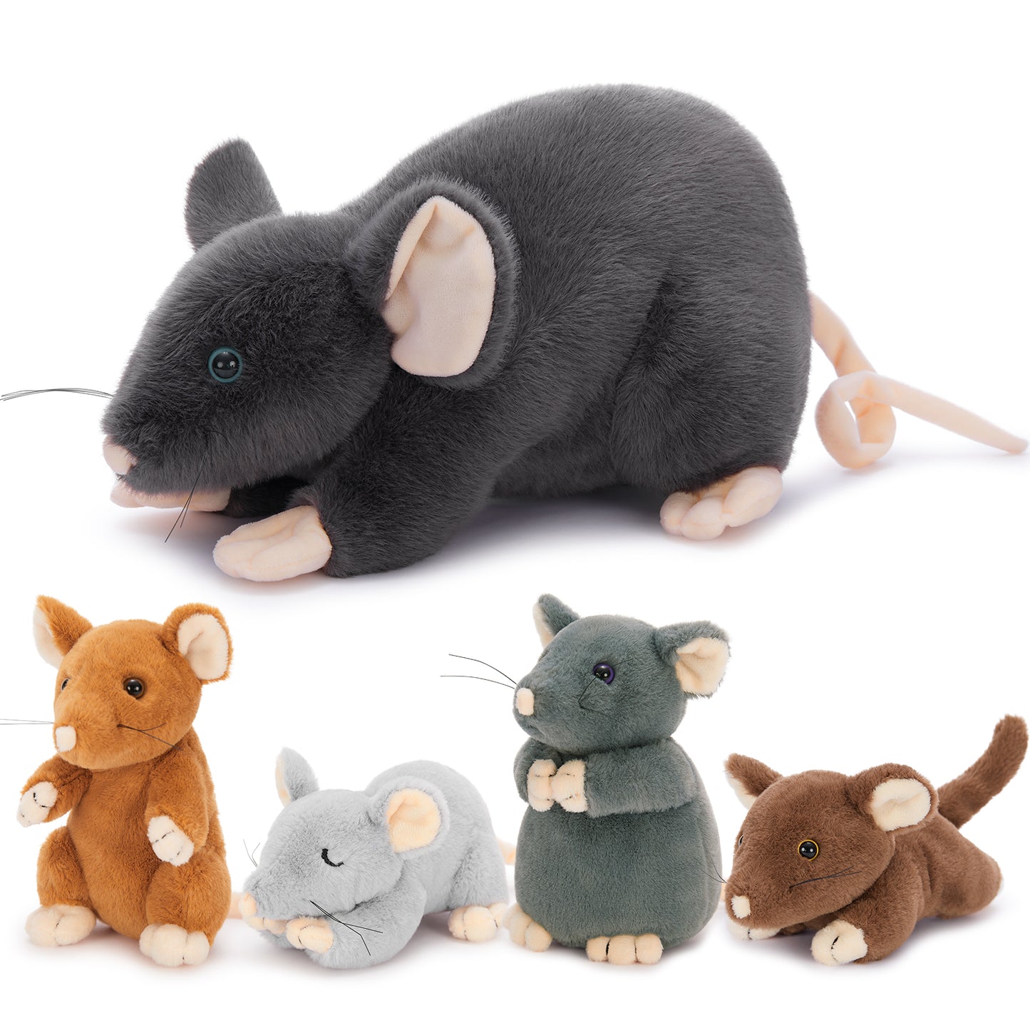 Mouse Stuffed Animals Rat Plush Toys, Dark Grey, 24 Inches - Free Shipping Worldwide