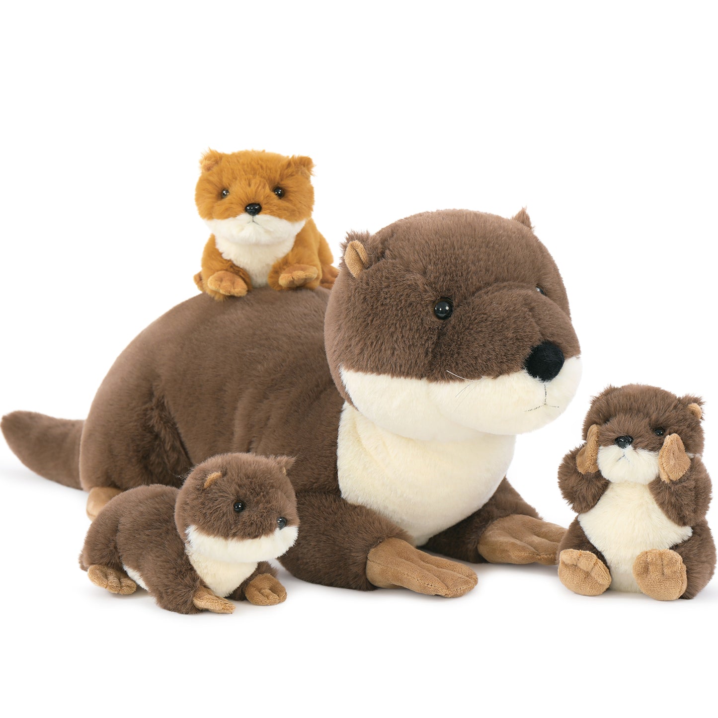Otter Plush Toys, Dark Brown, 23.6 Inches - MorisMos Stuffed Animals