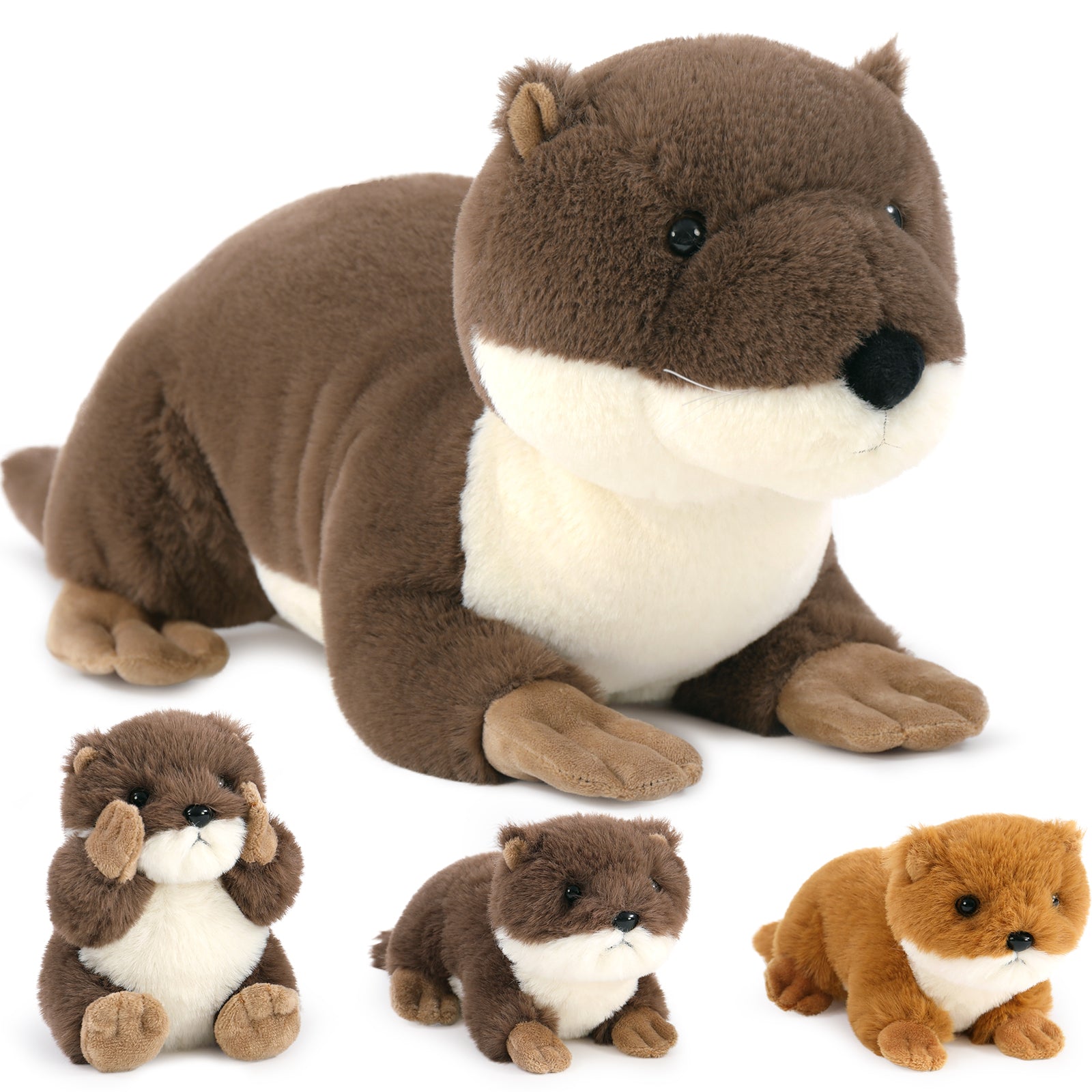River Otter Plush Toys, Dark Brown, 23.6 Inches