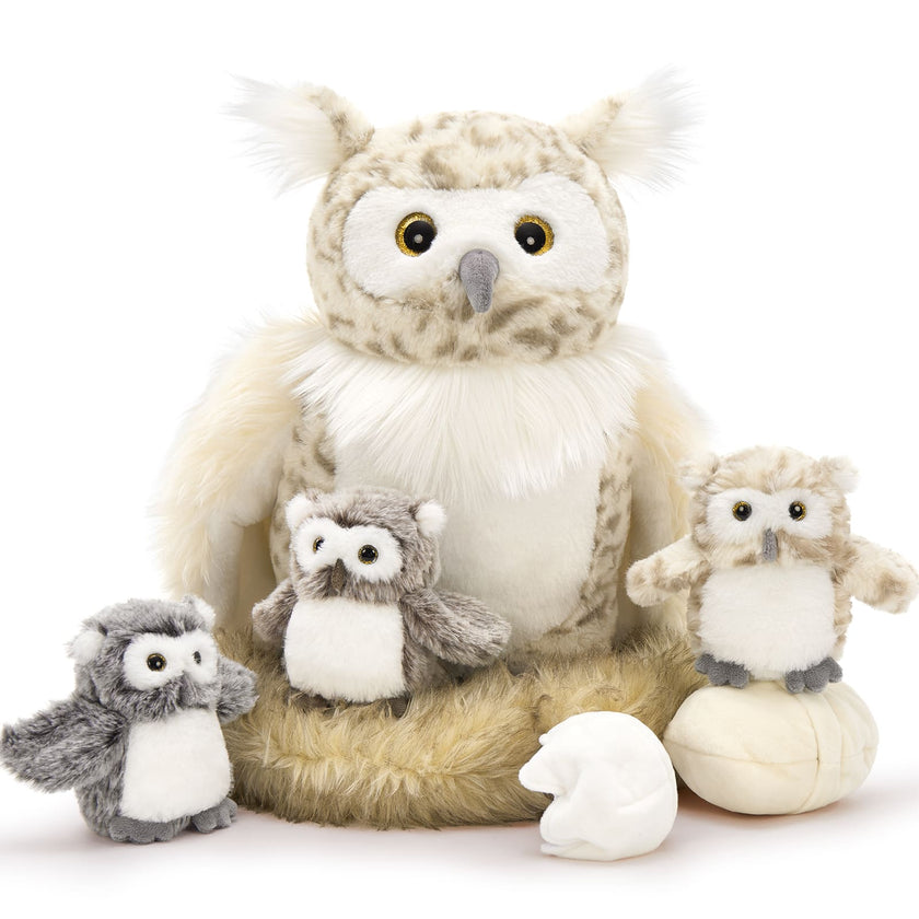 Owl Mom And Baby Stuffed Animals Set, 15.7 Inches