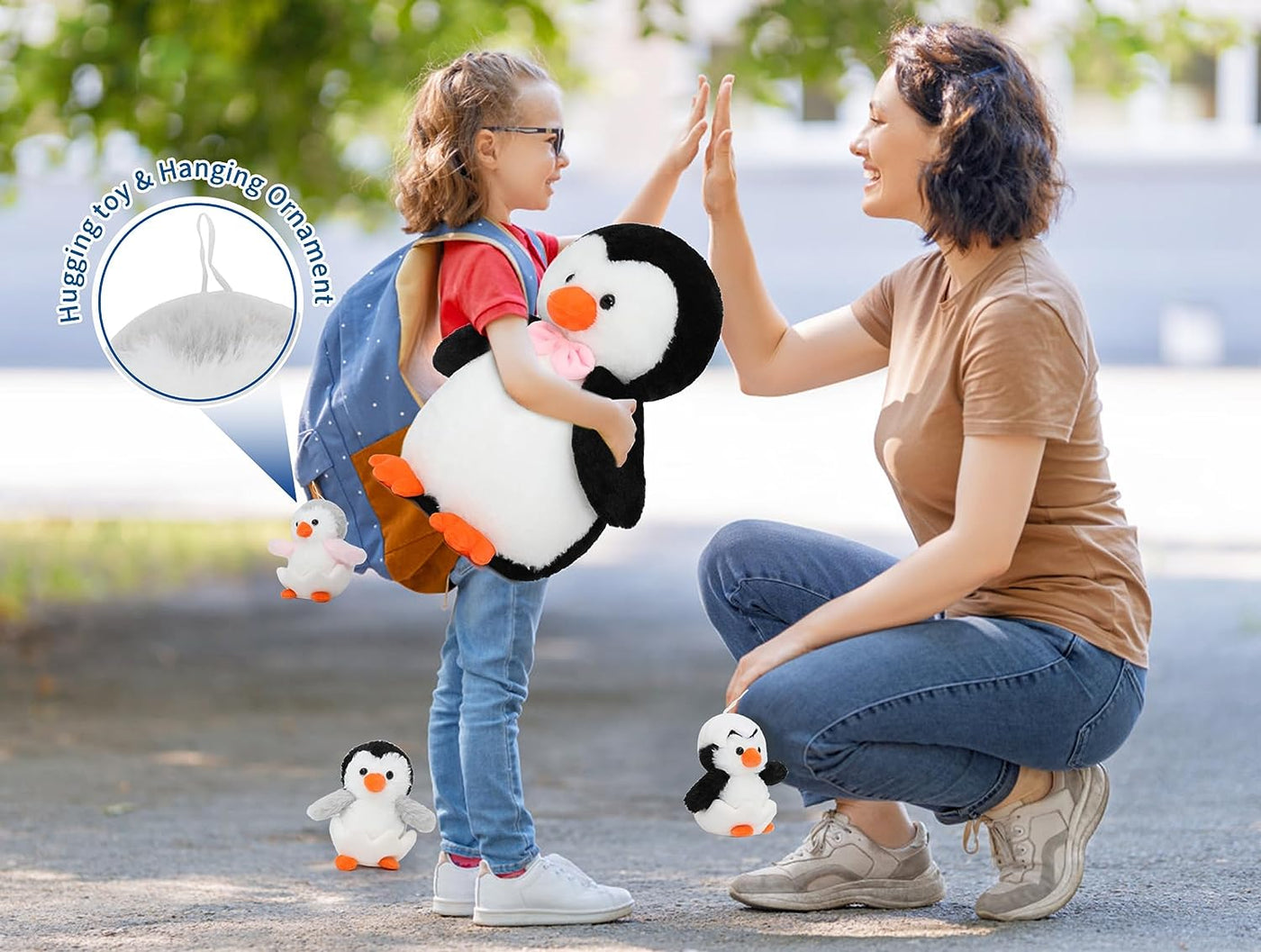 Penguin Stuffed Animal Toy Set, 16.5 Inches