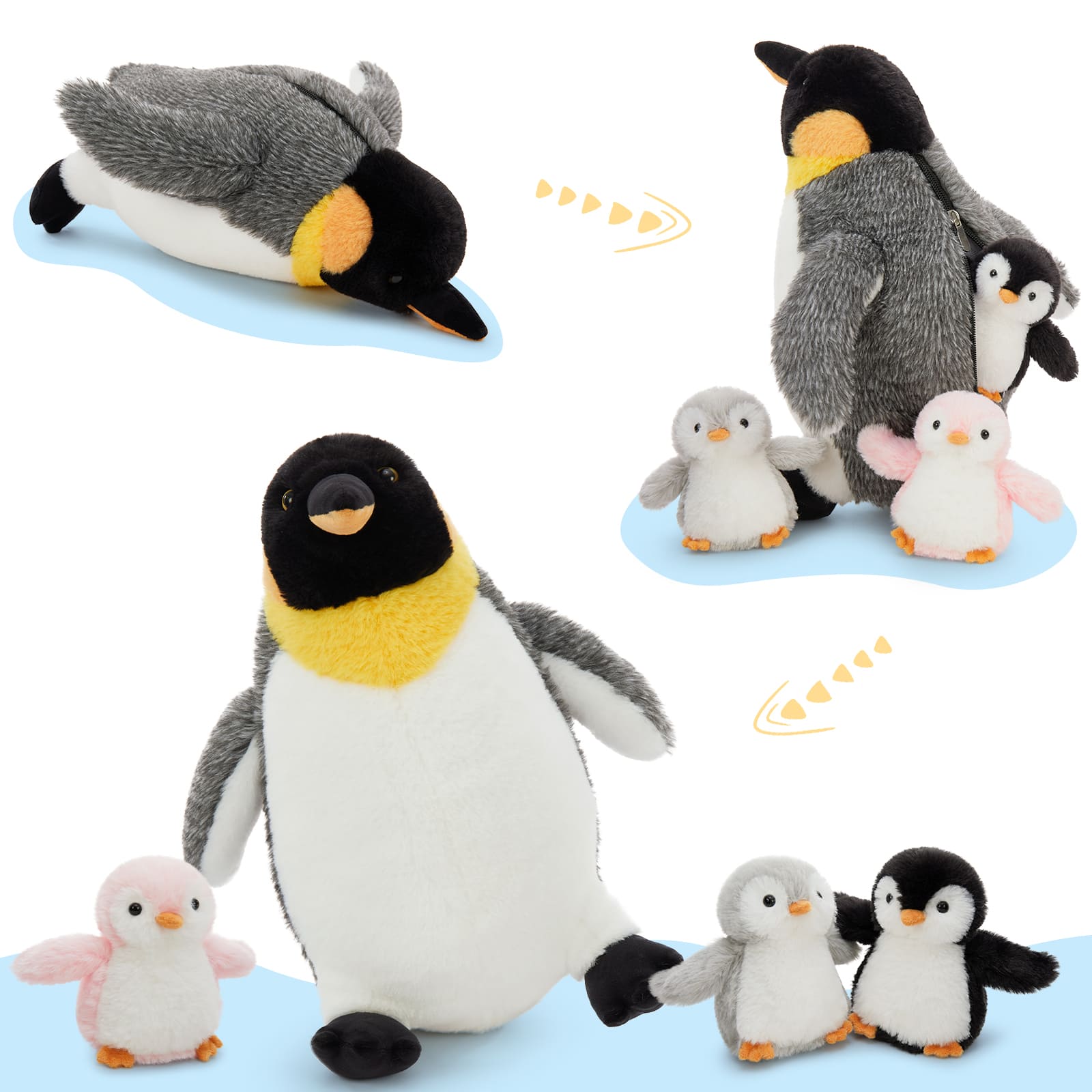 Wind Up Penguin Stuffed Animals Penguin Plush Toys, 13.8 Inches