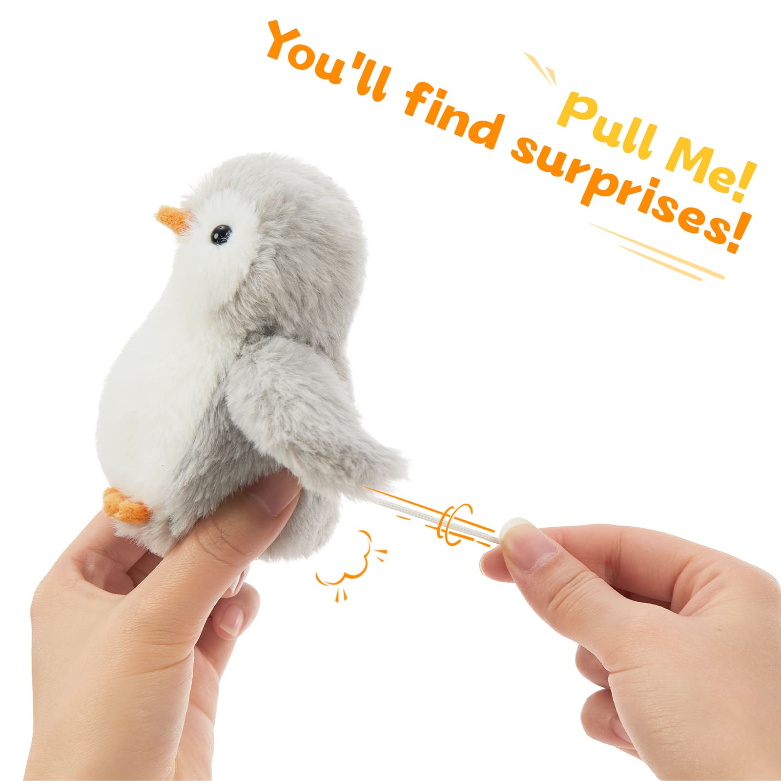 Wind Up Penguin Stuffed Animals Penguin Plush Toys, 13.8 Inches
