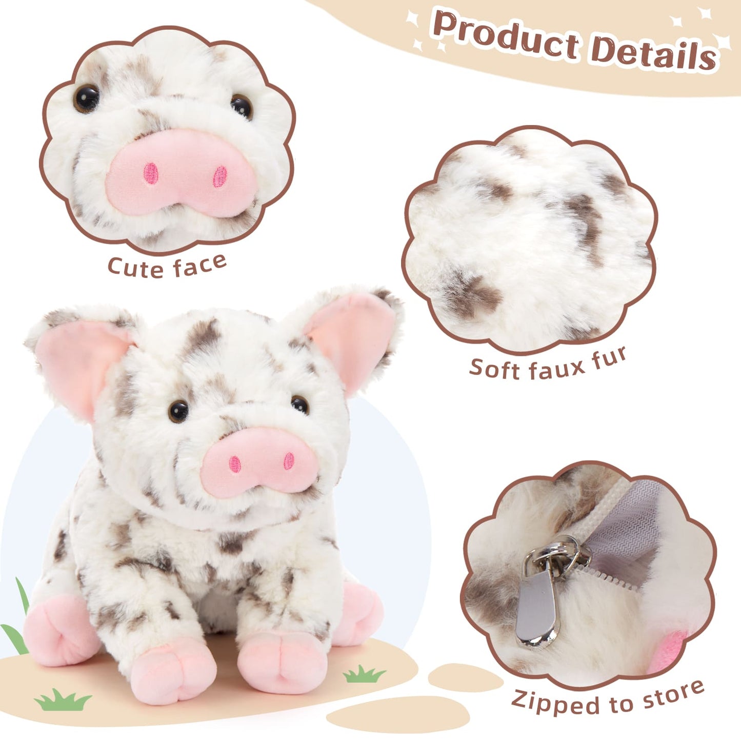 Pig Stuffed Animals with Babies Inside the Belly