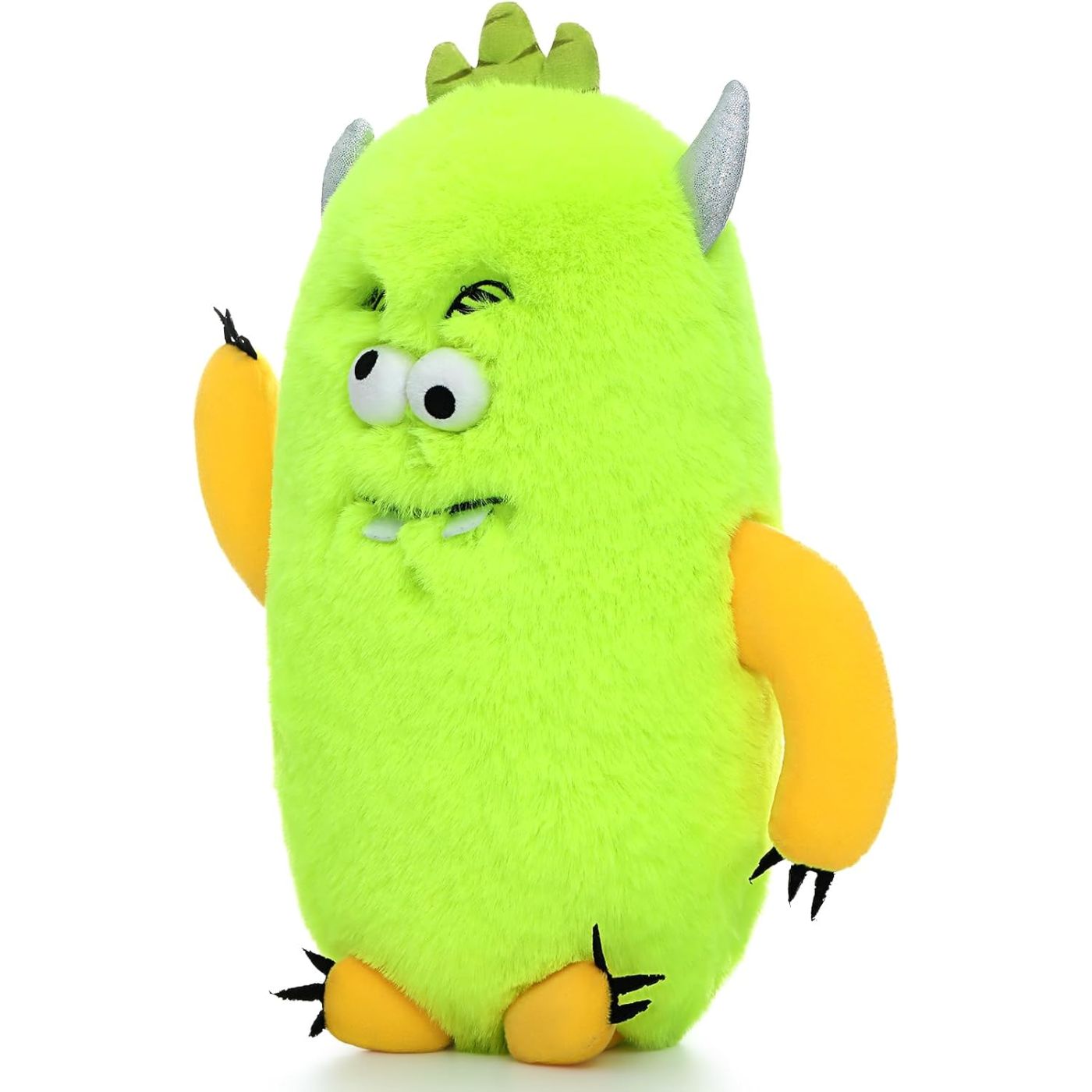 MorisMos Monster Stuffed Animals - Green Cylindrical 16 Inches Cartoon Cushion Pillow - Pill Monster Plush Toys - Halloween/April Fool's Day Gift - Free Shipping Now