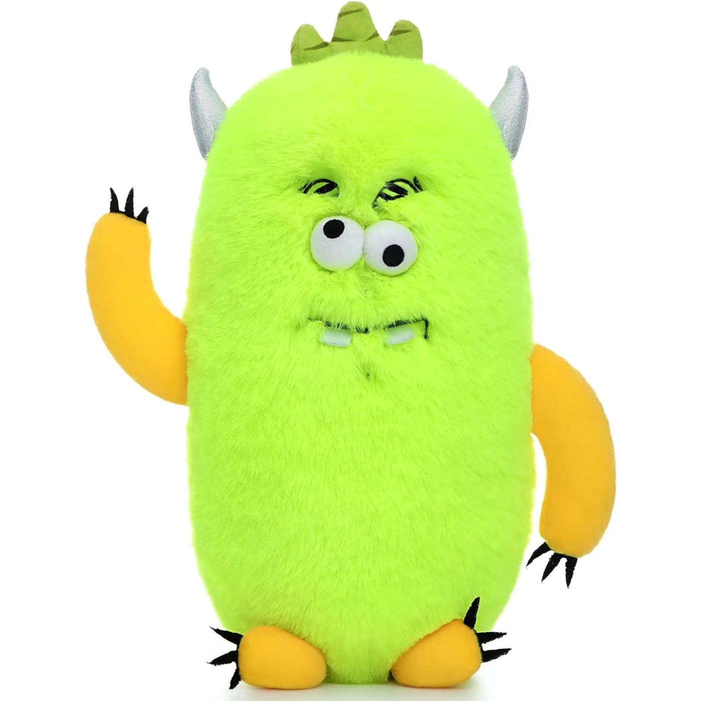 MorisMos Monster Stuffed Animals - Green Cylindrical 16 Inches Cartoon Cushion Pillow - Pill Monster Plush Toys - Halloween/April Fool's Day Gift - Free Shipping Now