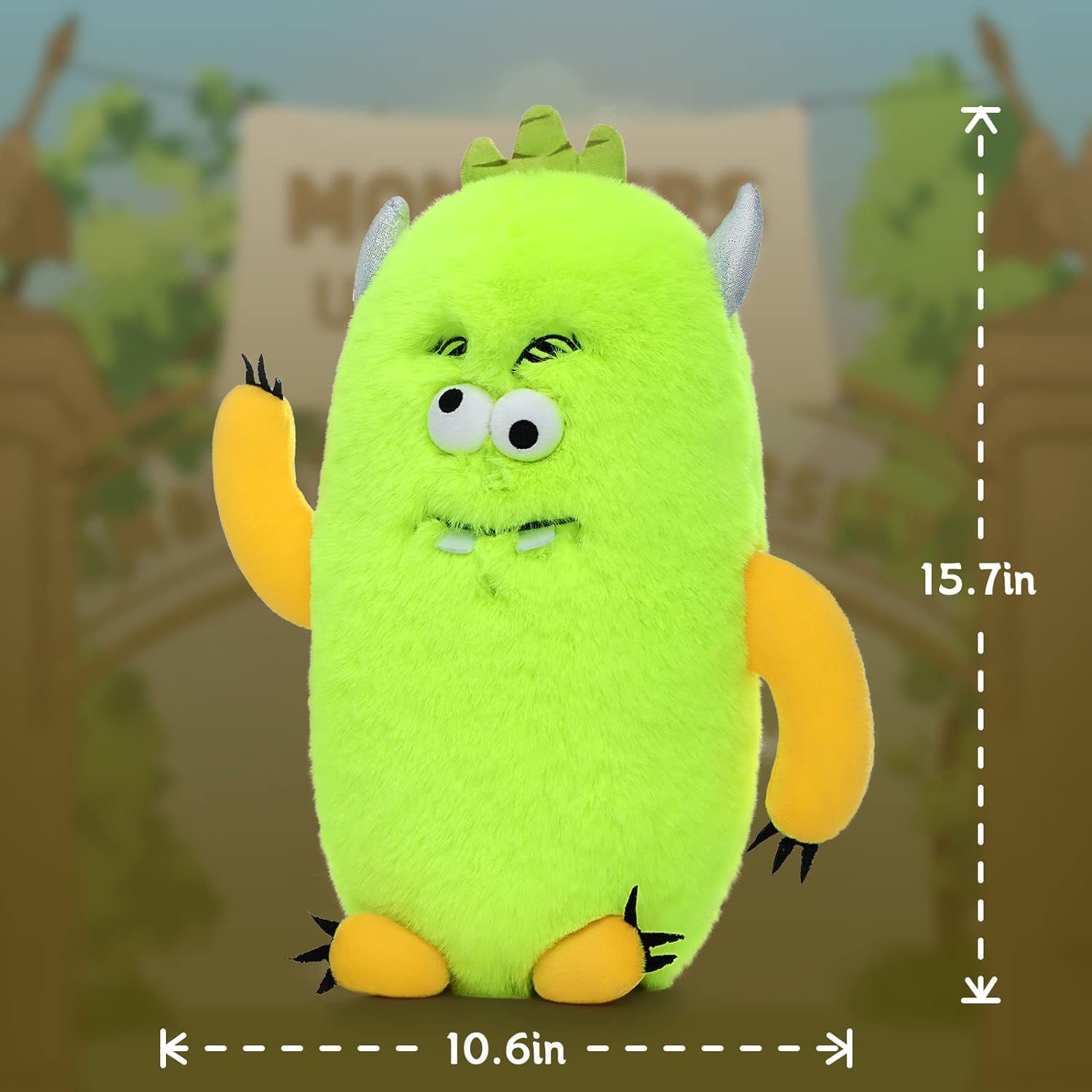 Jouet en peluche Pill Monster, vert, 15,7 pouces