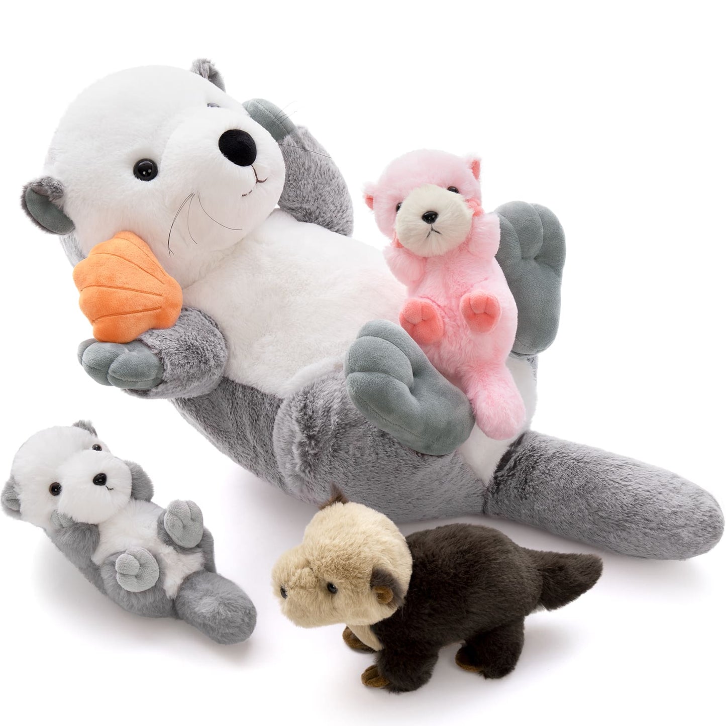 Sloth Stuffed Animals with Babies inside the Belly - Plush River Otter Toys - Kawaii Otter Stuffed Animals -MorisMos Soft Toys for Children