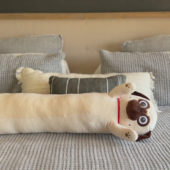 Bulldog Long Throw Pillow, 43.3 Inches