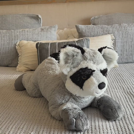 Raccoon Stuffed Animals, Grey, 27.5 Inches