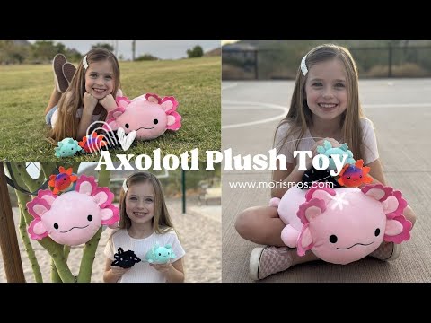 Axolotl-Plüschtier mit 3 Babys, 23,5 Zoll