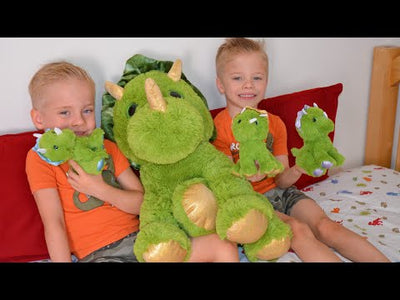 Triceratops Plush Toy Set, Green, 25 Inches