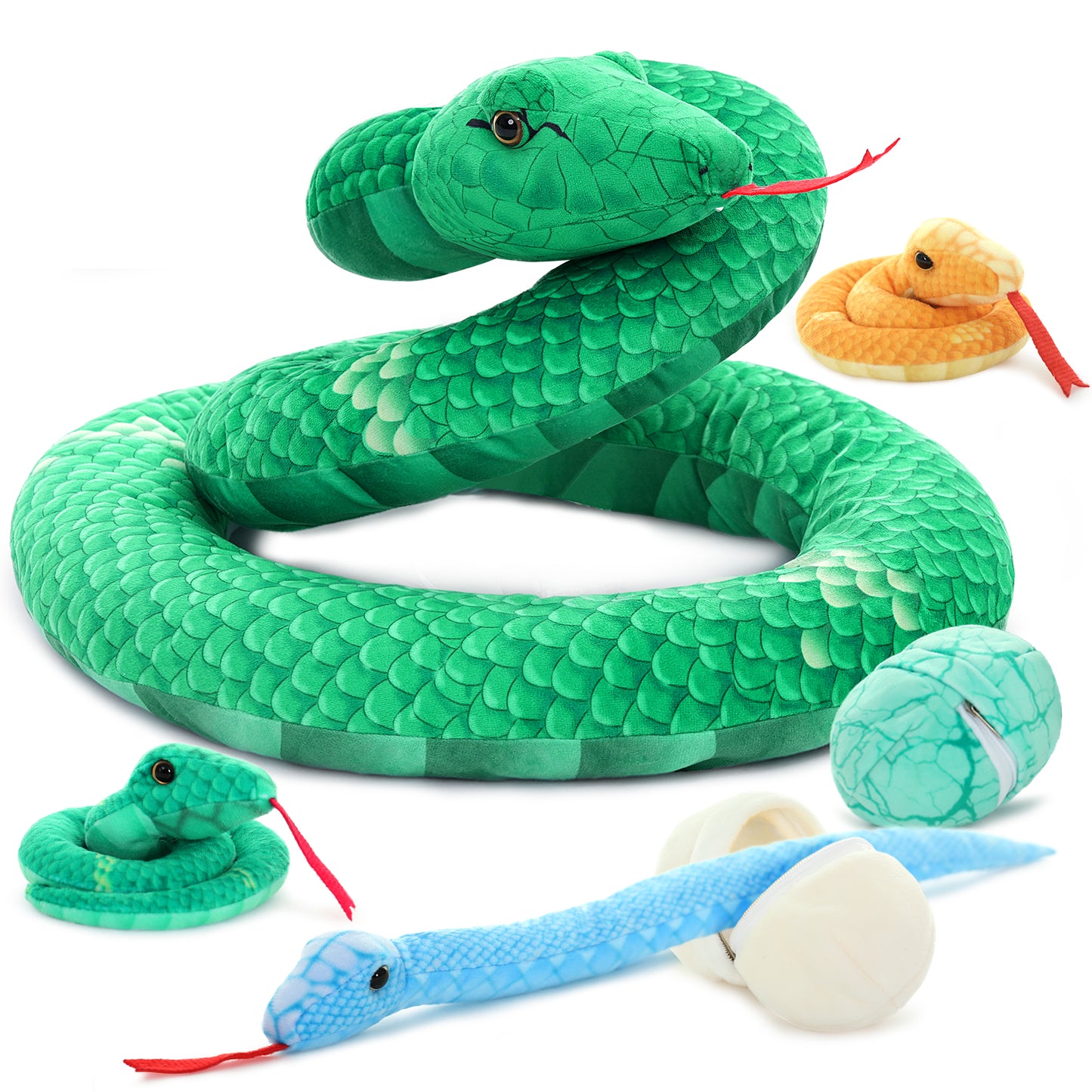 Realistic Snake Plush Toys, 55 Inches - MorisMos Safari Stuffed Animals - Free Shipping