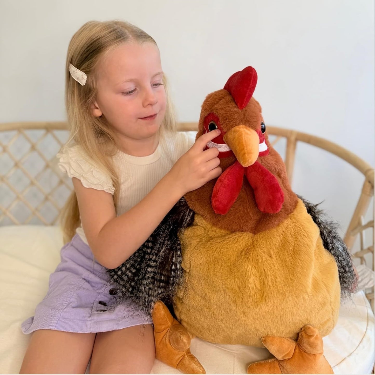 Big Rooster Stuffed Animals Chicken Plush Toy, 26.6 Inches - Realistic Chicken Stuffed Animals - Cute Chicken Plush Toys - Cartoon Chicken Plush Pillows - Free Shipping