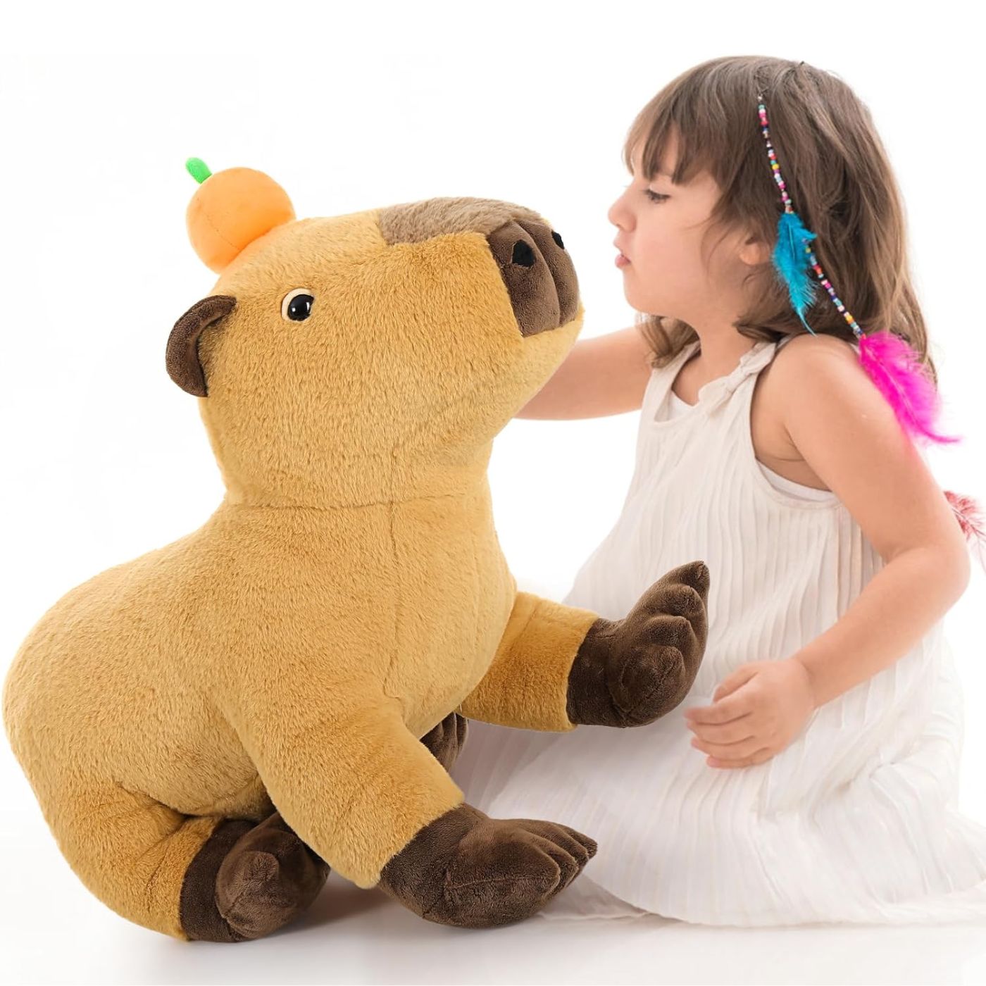 Capybara Peluche, Marron clair, 23,6 pouces