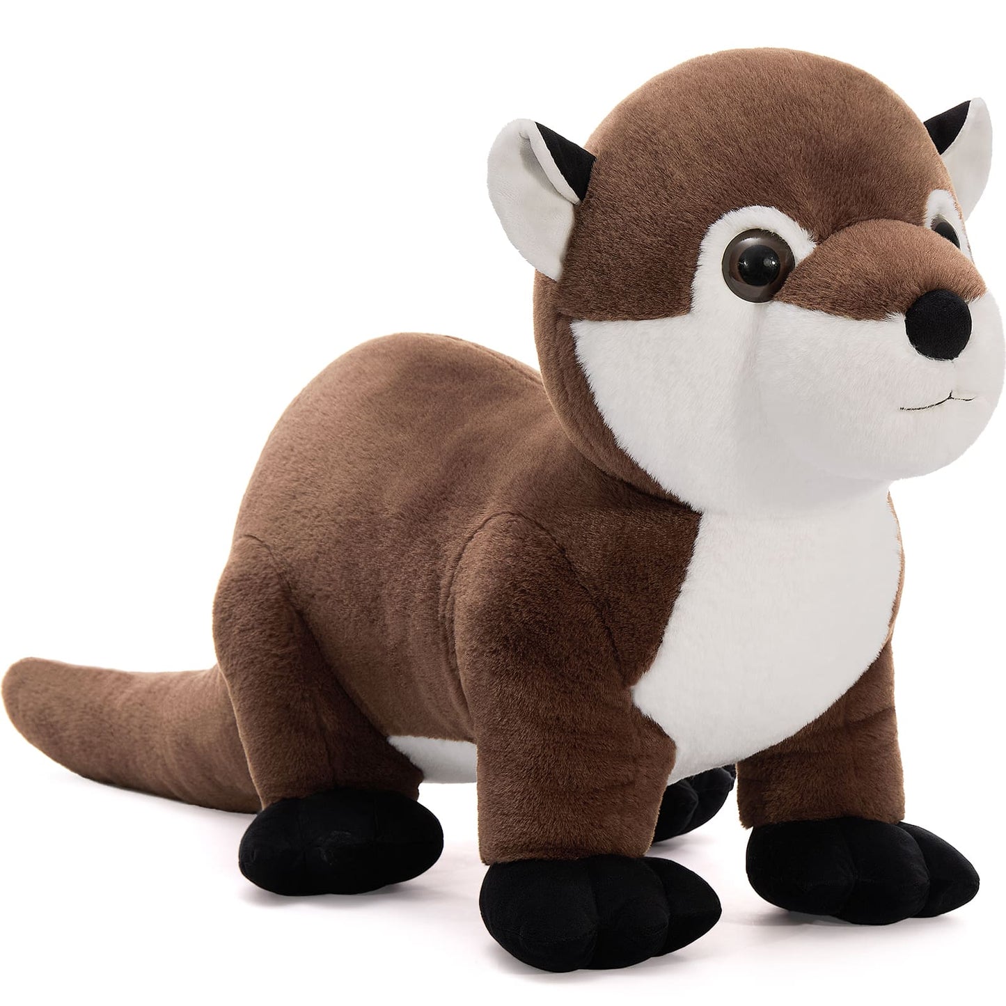 Realistic Giant Otter Stuffed Animals - Dark Brown River Otter Plush Toys - Lifelike Details - Cute Cartoon Otter Plush Dolls for Kids - Realistic Sea Otters Toys - Birthday/Christmas/Baby Shower Gift for Toddlers/Kids/Teens - MorisMos Stuffed Animals