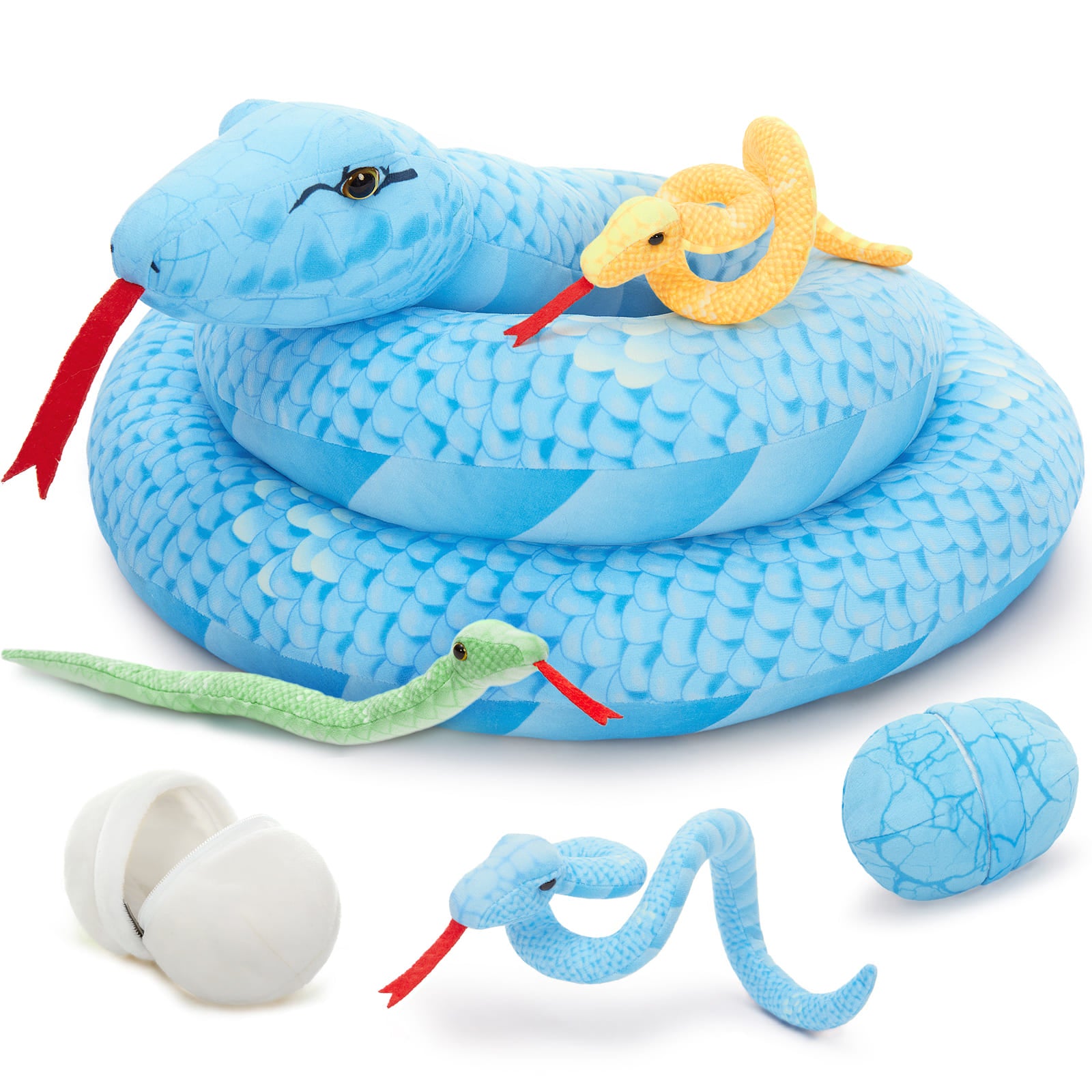 Realistic Snake Plush Toys Safari Stuffed Animals, 55 Inches