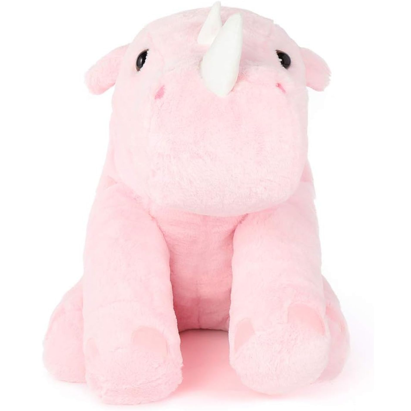 Rhino Plush Toy, Pink, 24 Inches