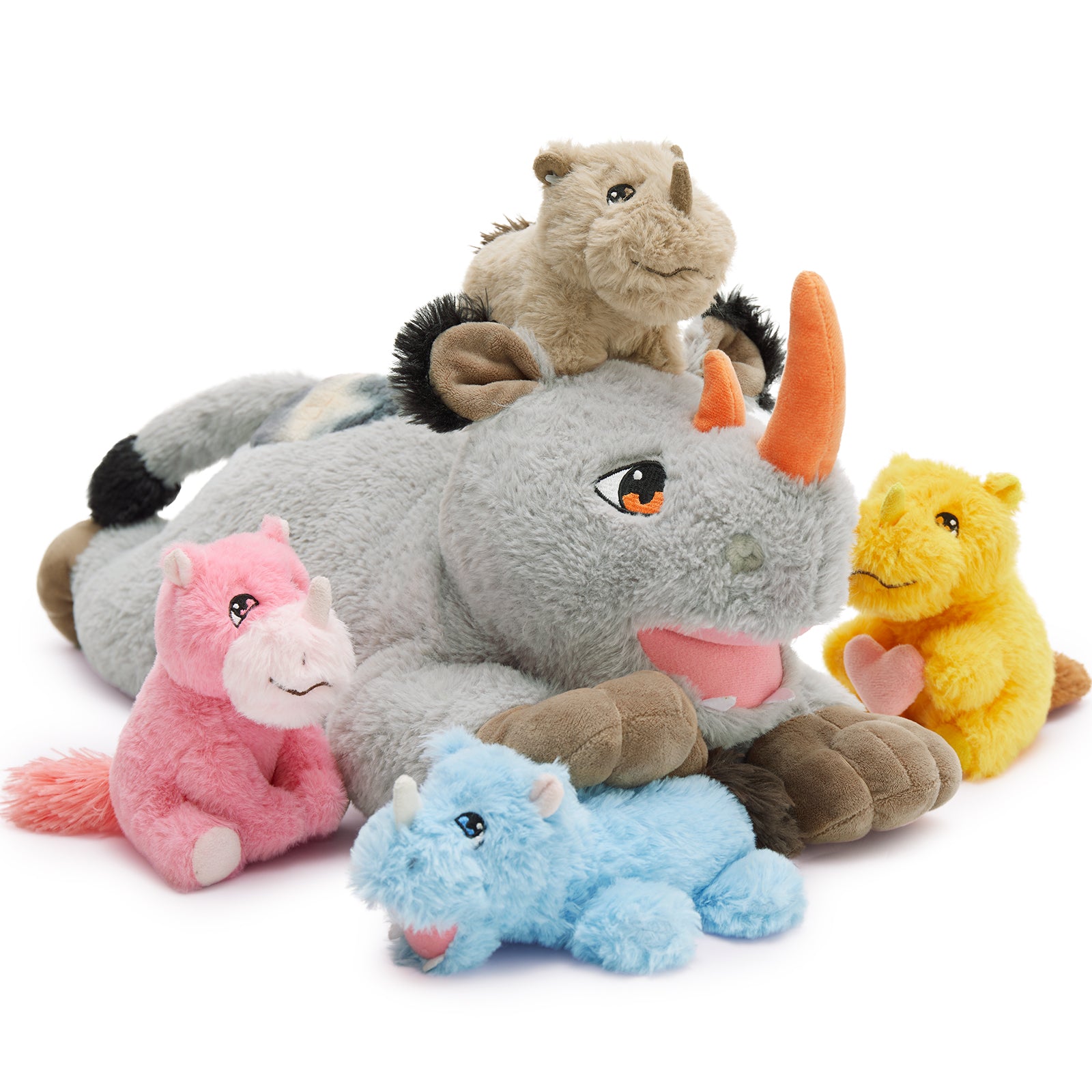 Rhino Stuffed Animals, Grey, 19.68 Inches