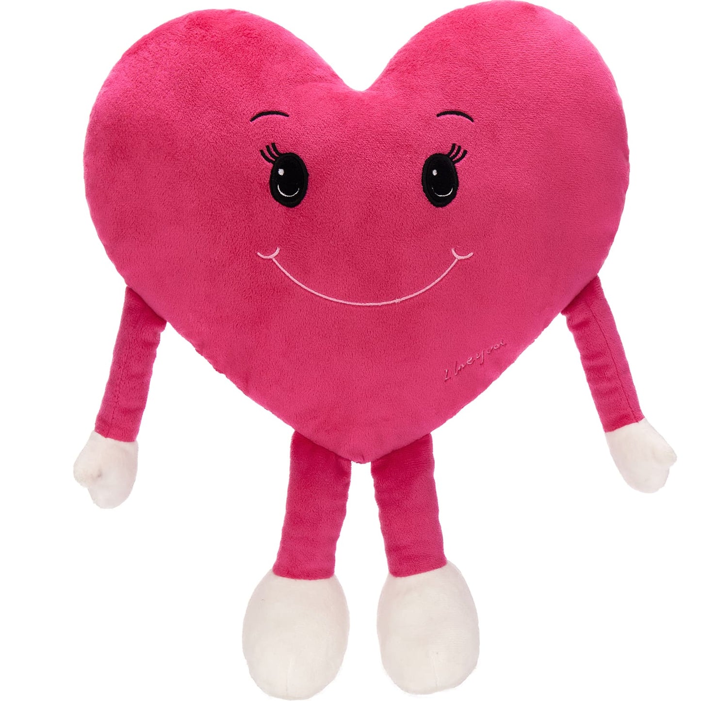 Heart Pink Plush Pillows - Love Pillow Cushion 10 Inches - Heart Cartoon Throw Pillows - Cute Plush Soft Emoji Throw Pillows for Couch Bed - Decorative Throw Pillows - Valentine's Day Gift