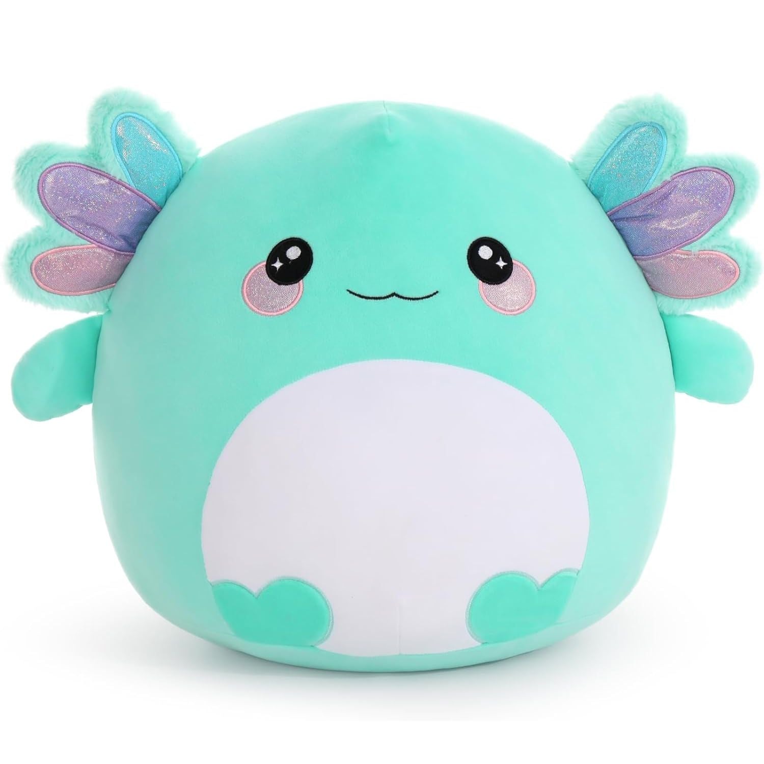 Axolotl Plush Toy, Mint Green, 15.7 Inches