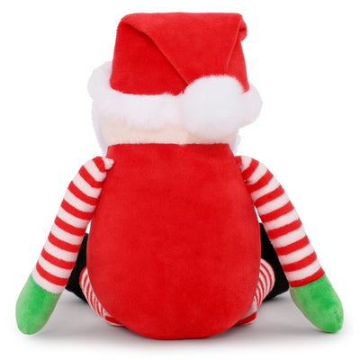 Santa and Elf Plush Toy Set, 13 Inches