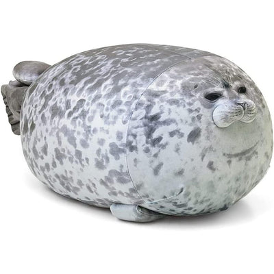 Seal Stuffed Animal Toy, Gray, 23.6 Inches